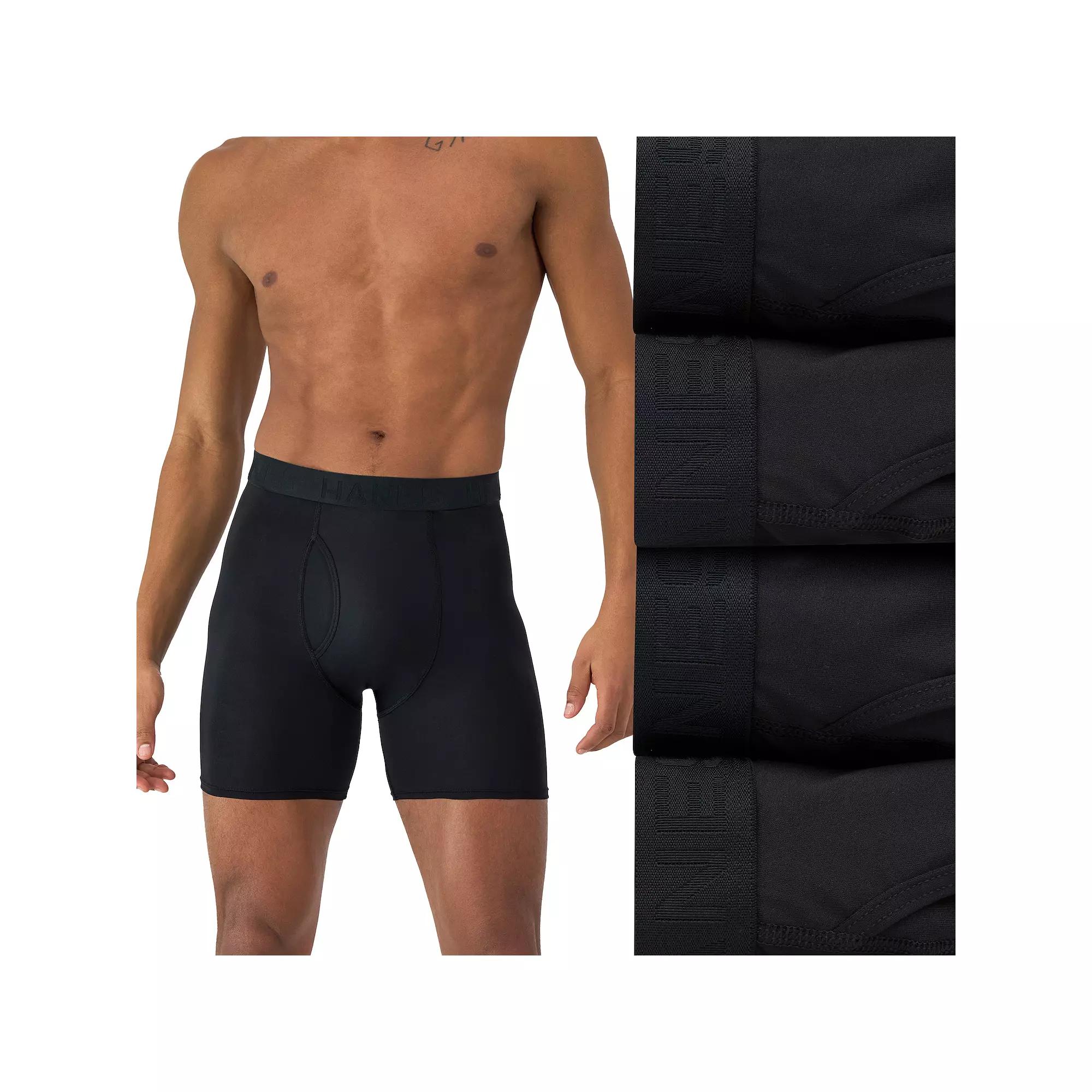 Men's Hanes® Ultimate 4-Pack Comfort Sport Performance Stretch Boxer Brief Underwear,  Product Image