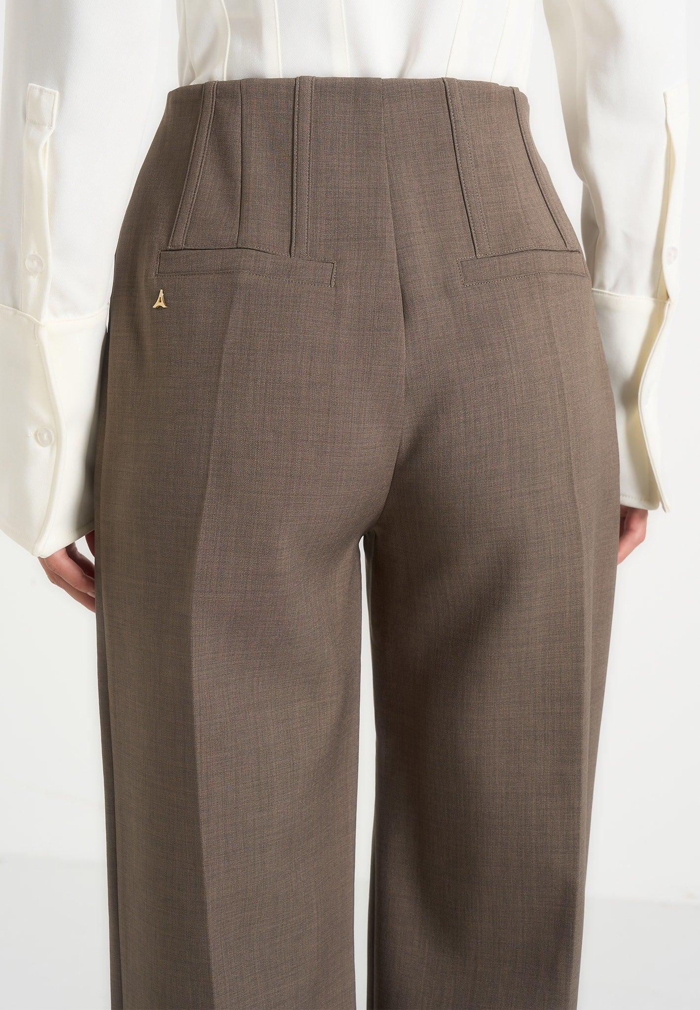 Rafaela - Corset Waist Tailored Trousers - Beige Female Product Image