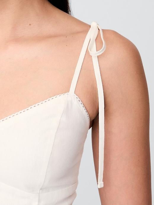 Linen-Blend Tie-Strap Cami Product Image