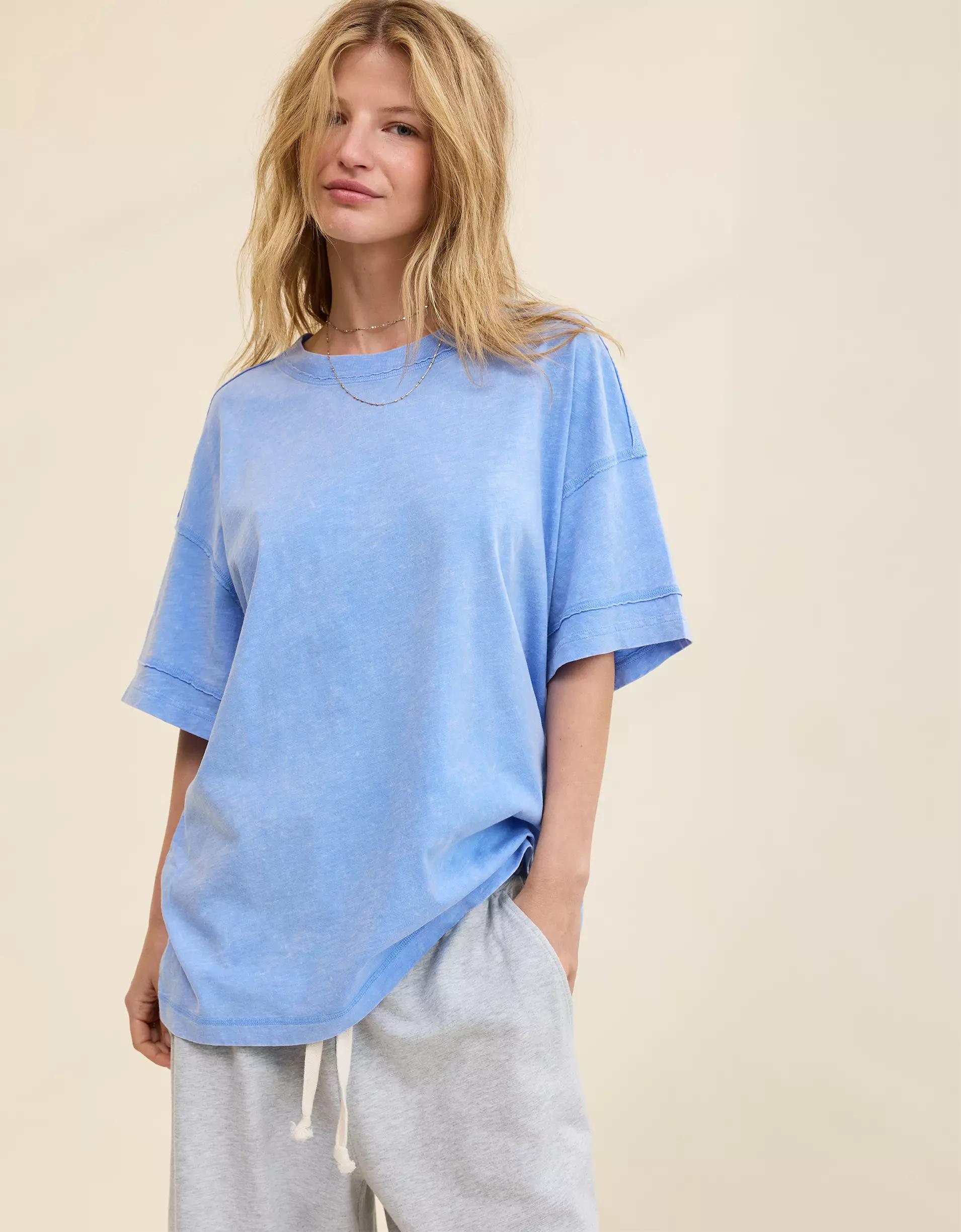 Aerie Crew Oversized Boyfriend T-Shirt Women's Product Image