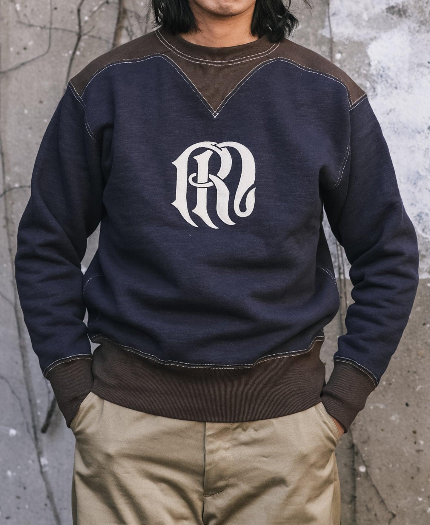 V-Inset Two-Tone Sweatshirt - Navy Product Image