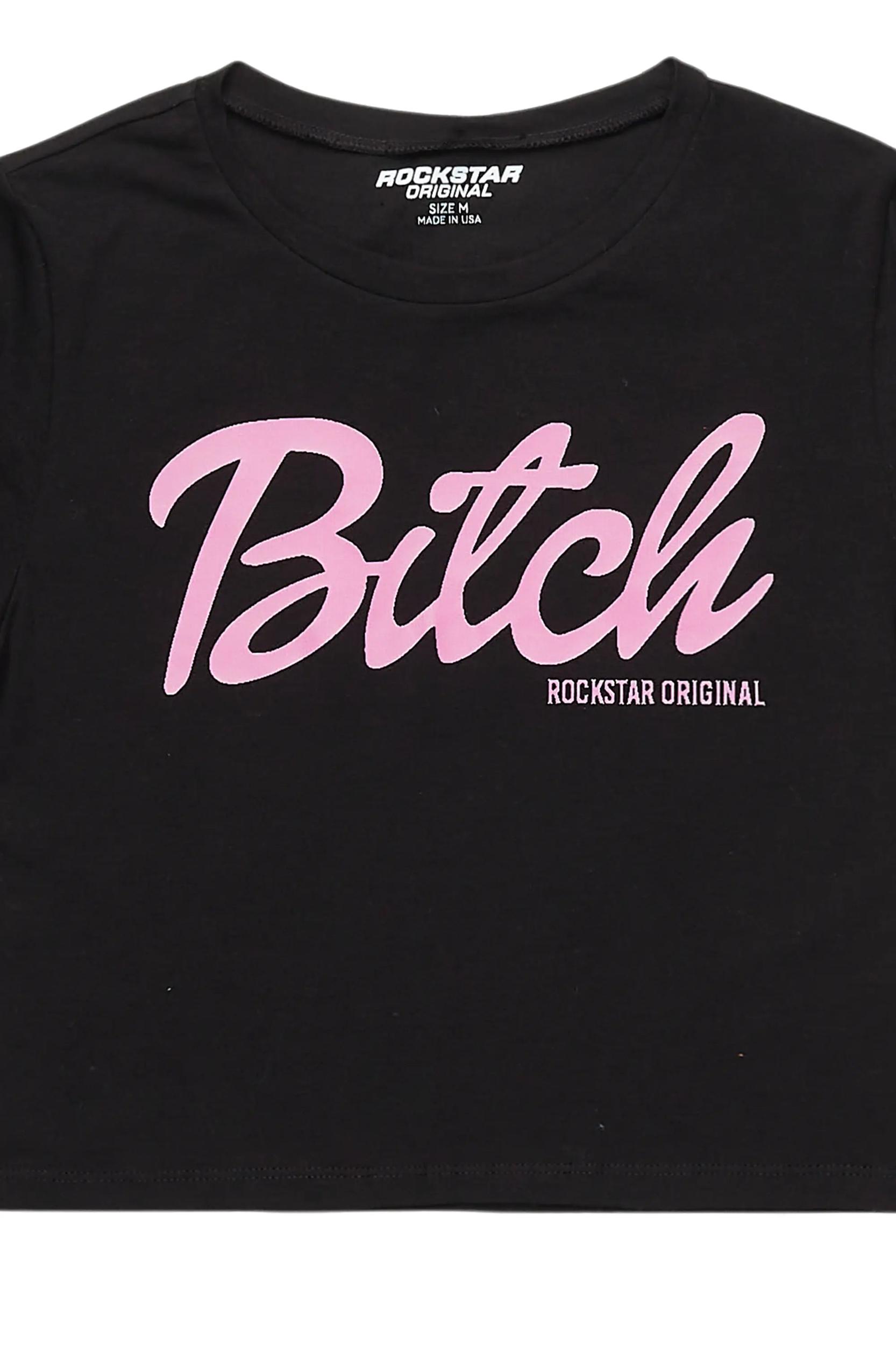 Laressa Black Crop T-Shirt Female Product Image