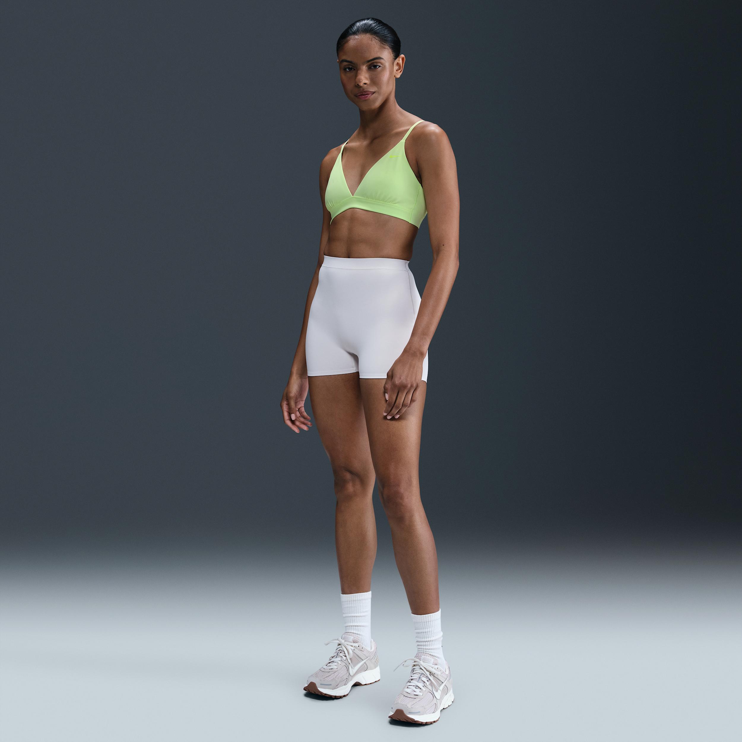 Nike Womens Form Light-Support Non-Padded Triangle Sports Bra | HQ7003-701 Product Image