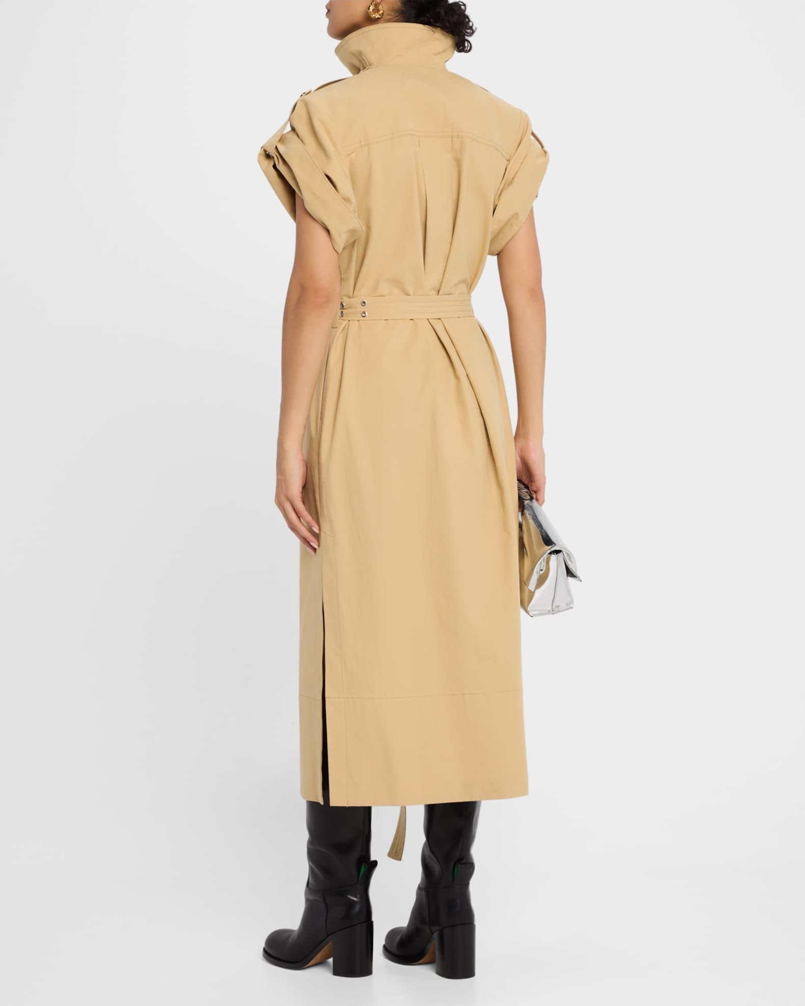 Cowl-Neck Summer Suiting Dress Product Image