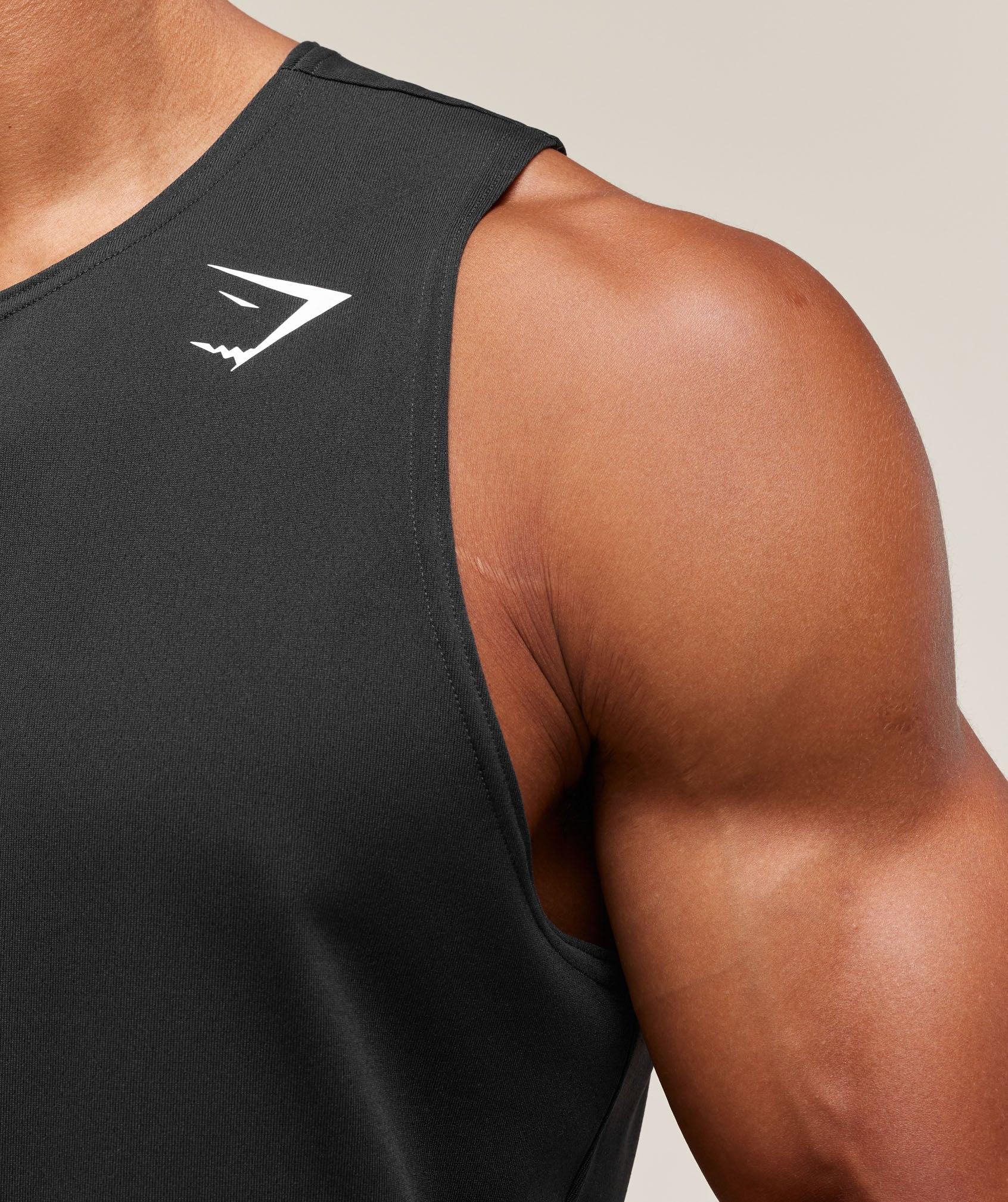 Gymshark Arrival Tank - Black Male Product Image