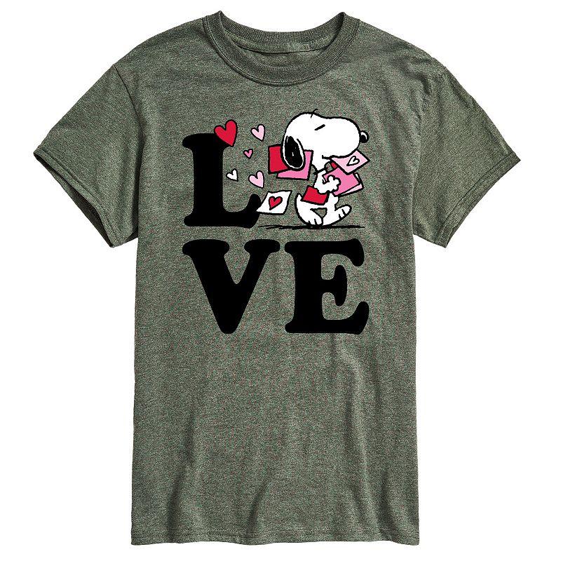 Big & Tall Peanuts Love Snoopy Tee, Men's,  Product Image