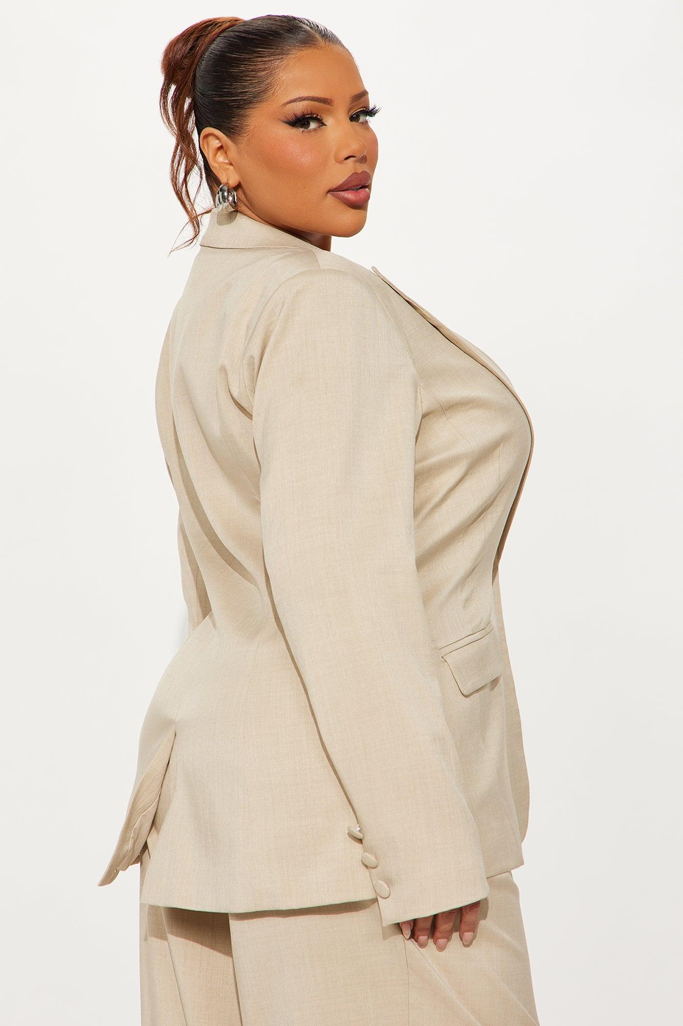 Gianna Fitted Blazer - Tan Female Product Image