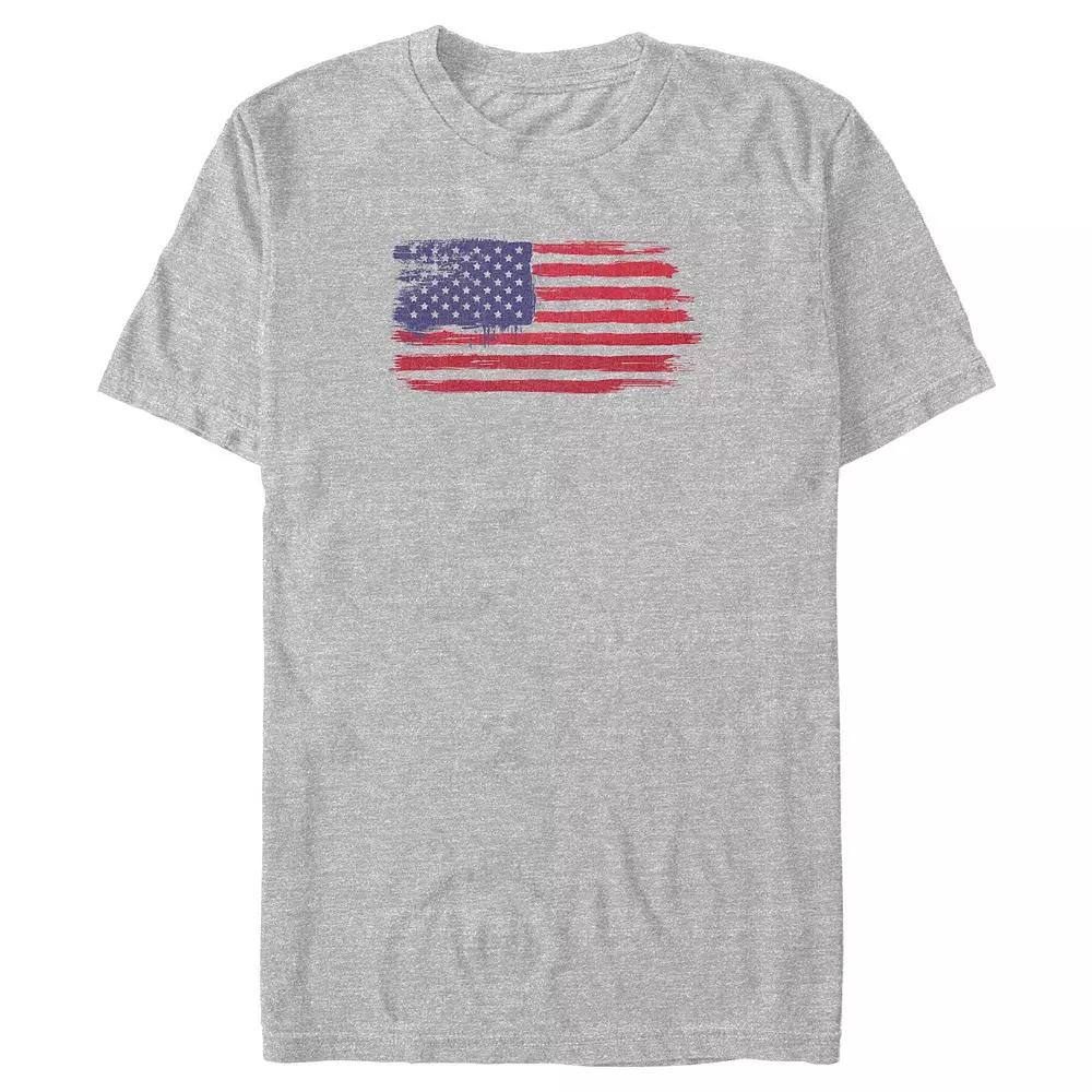 Big & Tall USA Flag Distressed Print Graphic Tee, Men's,  Product Image