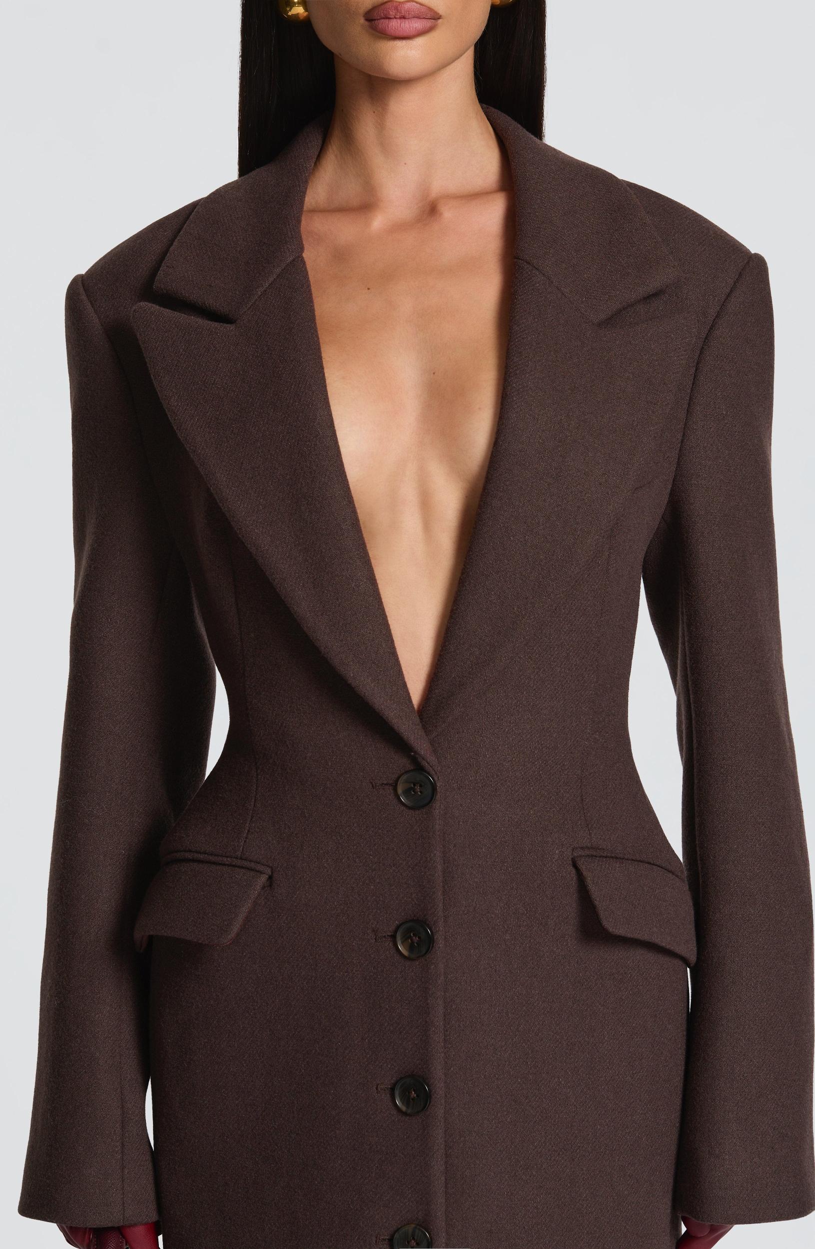 Ursula Coat - Plum Brown Product Image