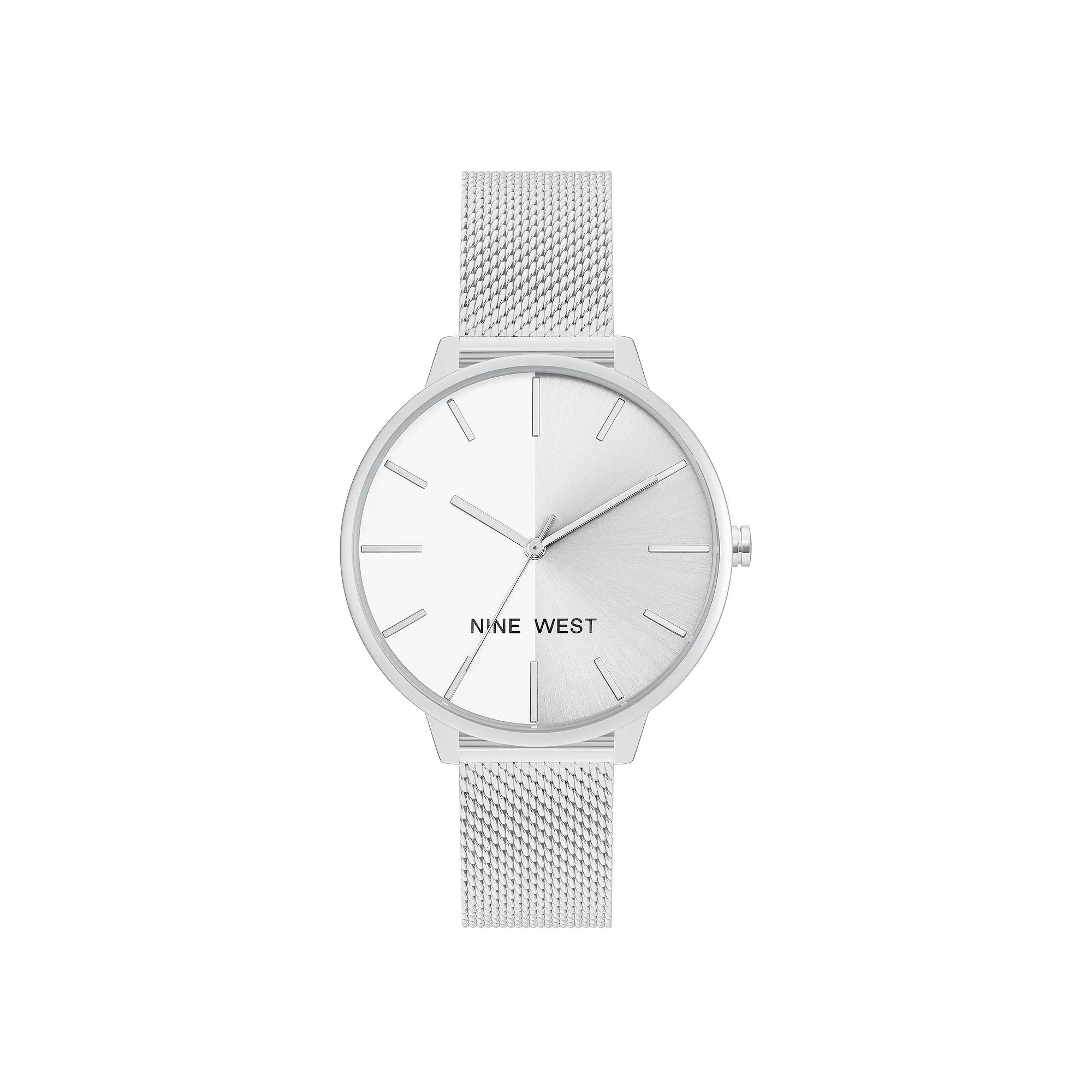 Nine West Women's Two Tone Mesh Watch,  Product Image