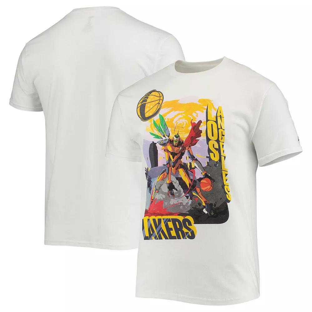 Men's NBA x McFlyy White Los Angeles Lakers Identify Artist Series T-Shirt,  Product Image