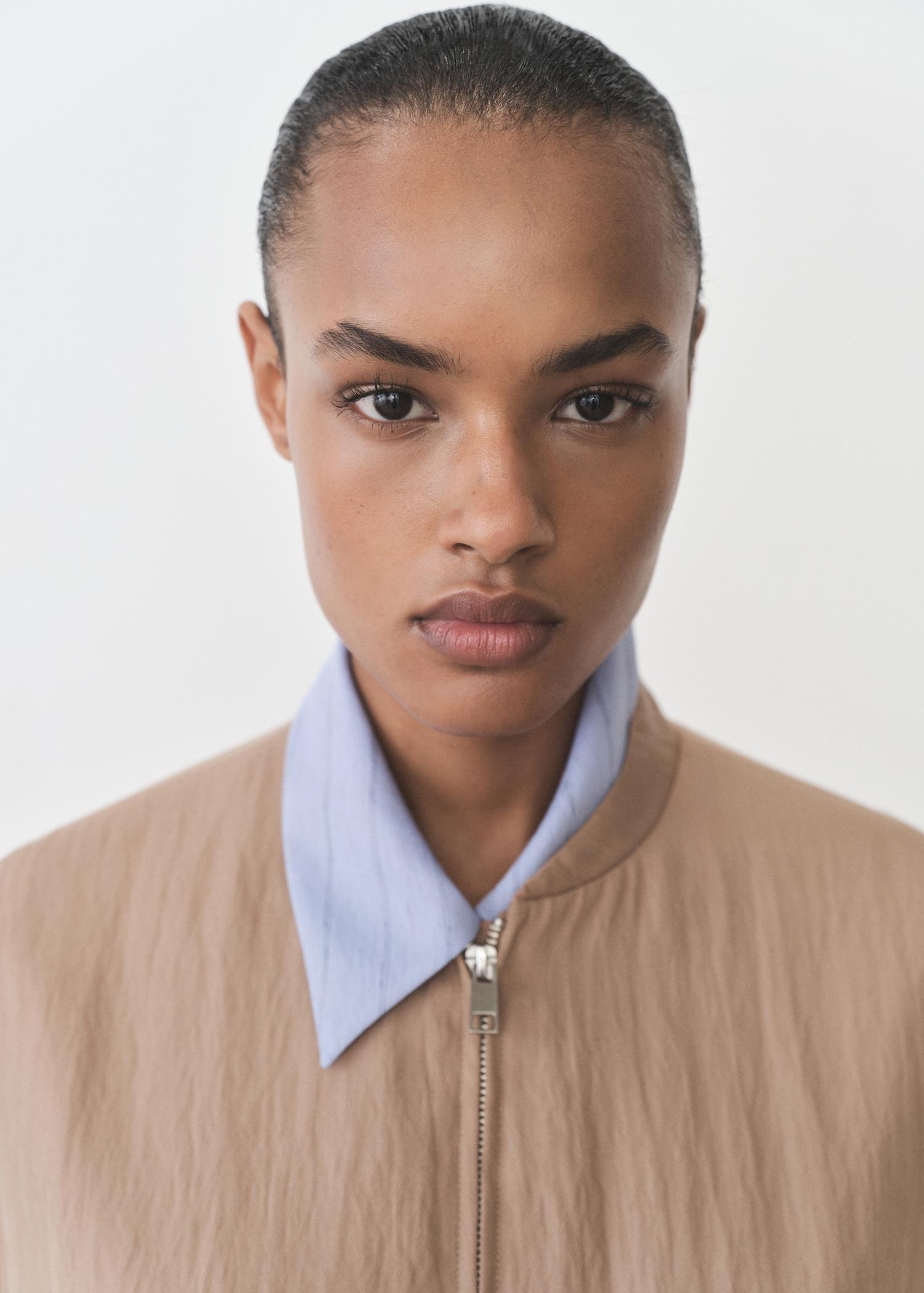 Lyocell bomber jacket - Women | MANGO USA Product Image