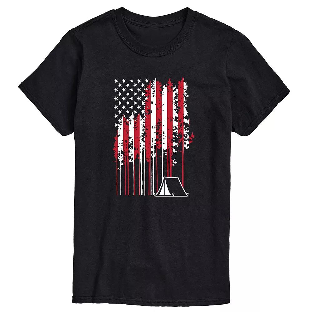 Men's Camp Pines American Flag Tee,  Product Image