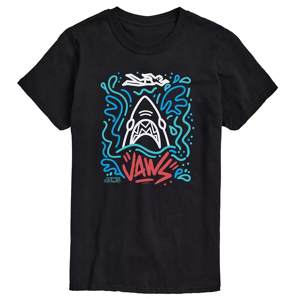 Big & Tall Jaws Doodles Graphic Tee, Mens Product Image