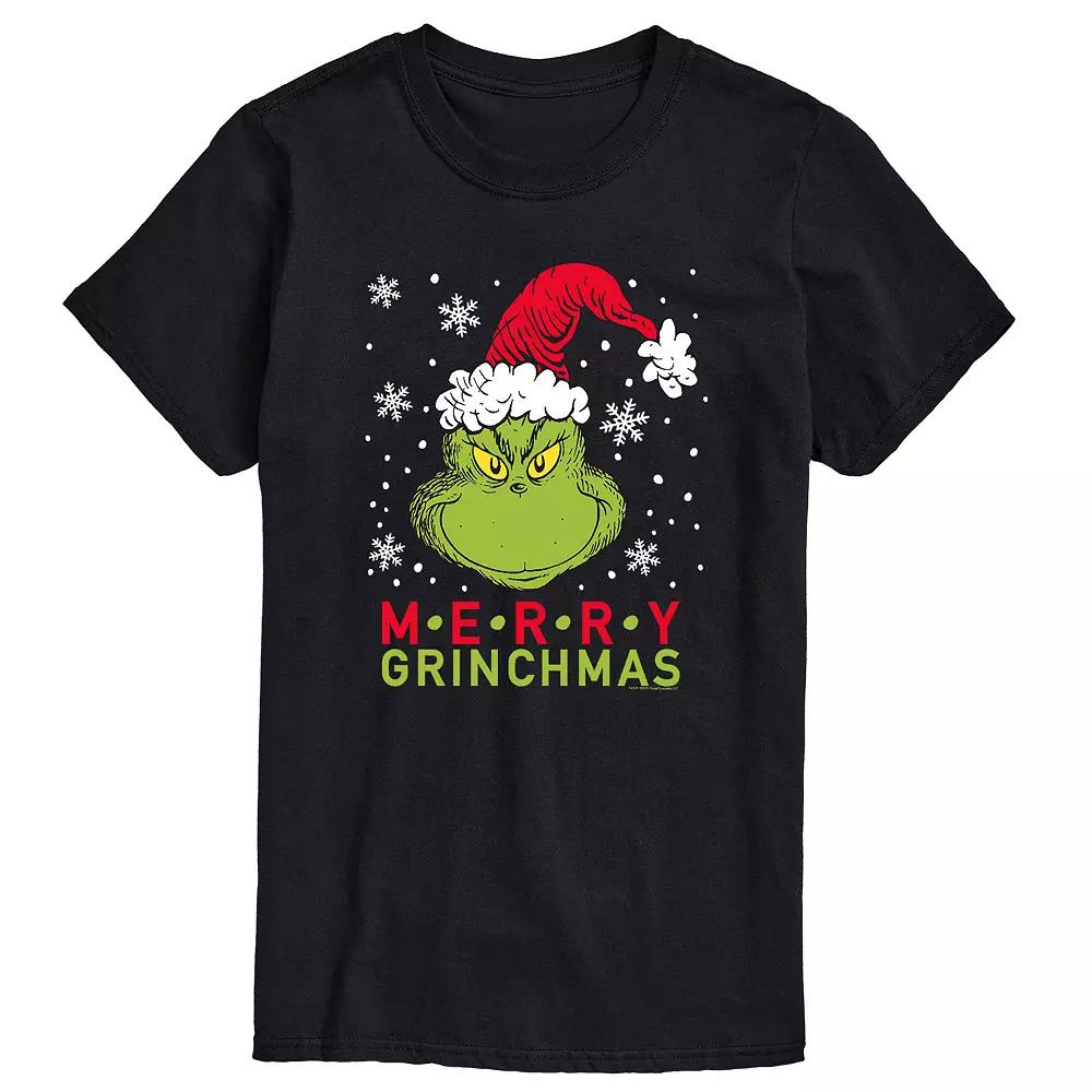 Big & Tall Dr. Seuss Merry Grinchmas Tee, Men's,  Product Image