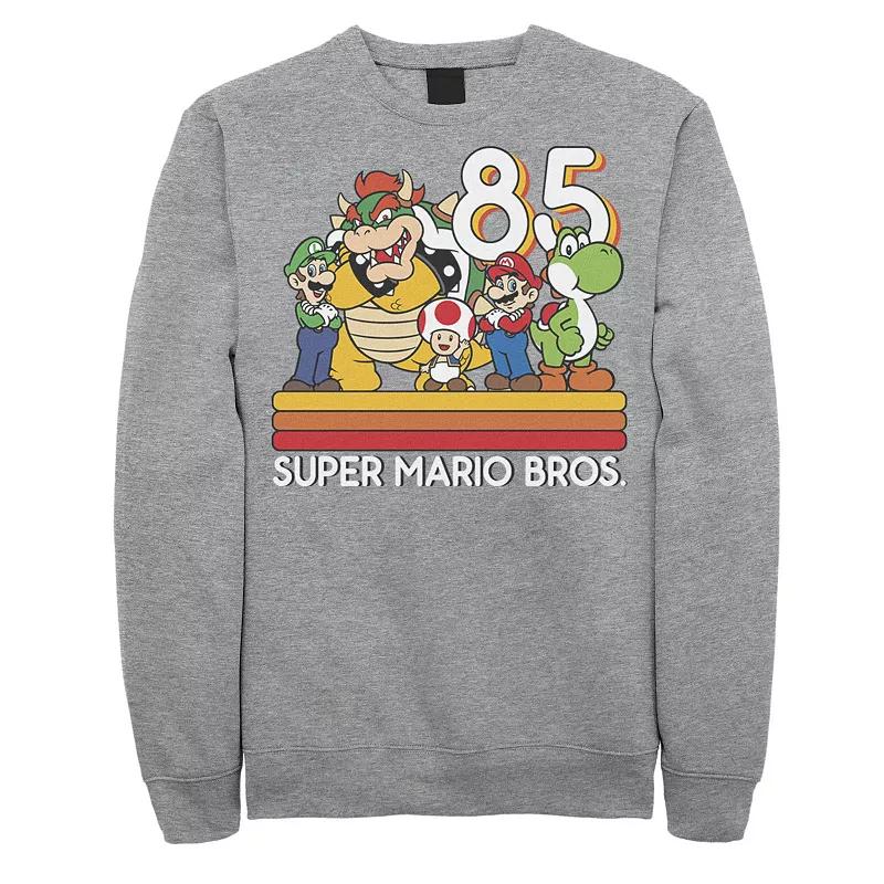 Big & Tall Nintendo Super Mario Bros Distressed Portrait Logo Fleece Sweatshirt, Men's,  Product Image