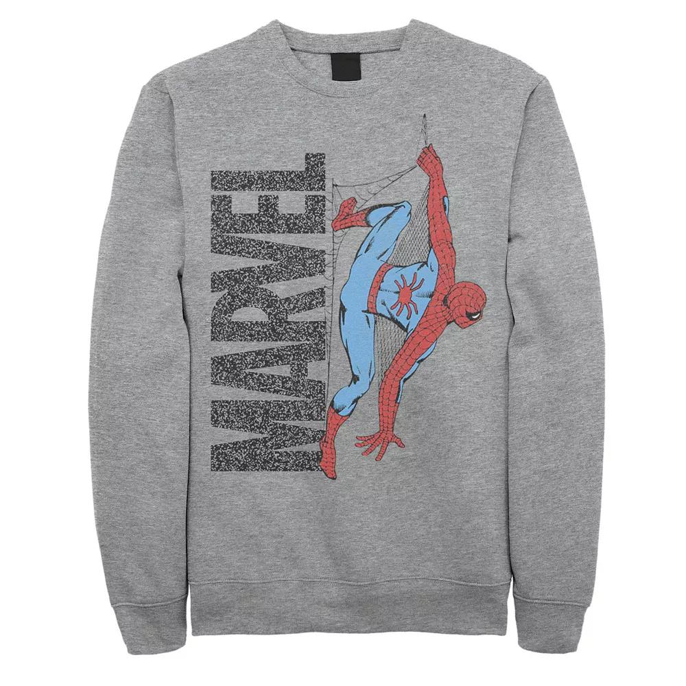 Men's Marvel Spider-Man Distressed Web Logo Sweatshirt, Boy's,  Product Image
