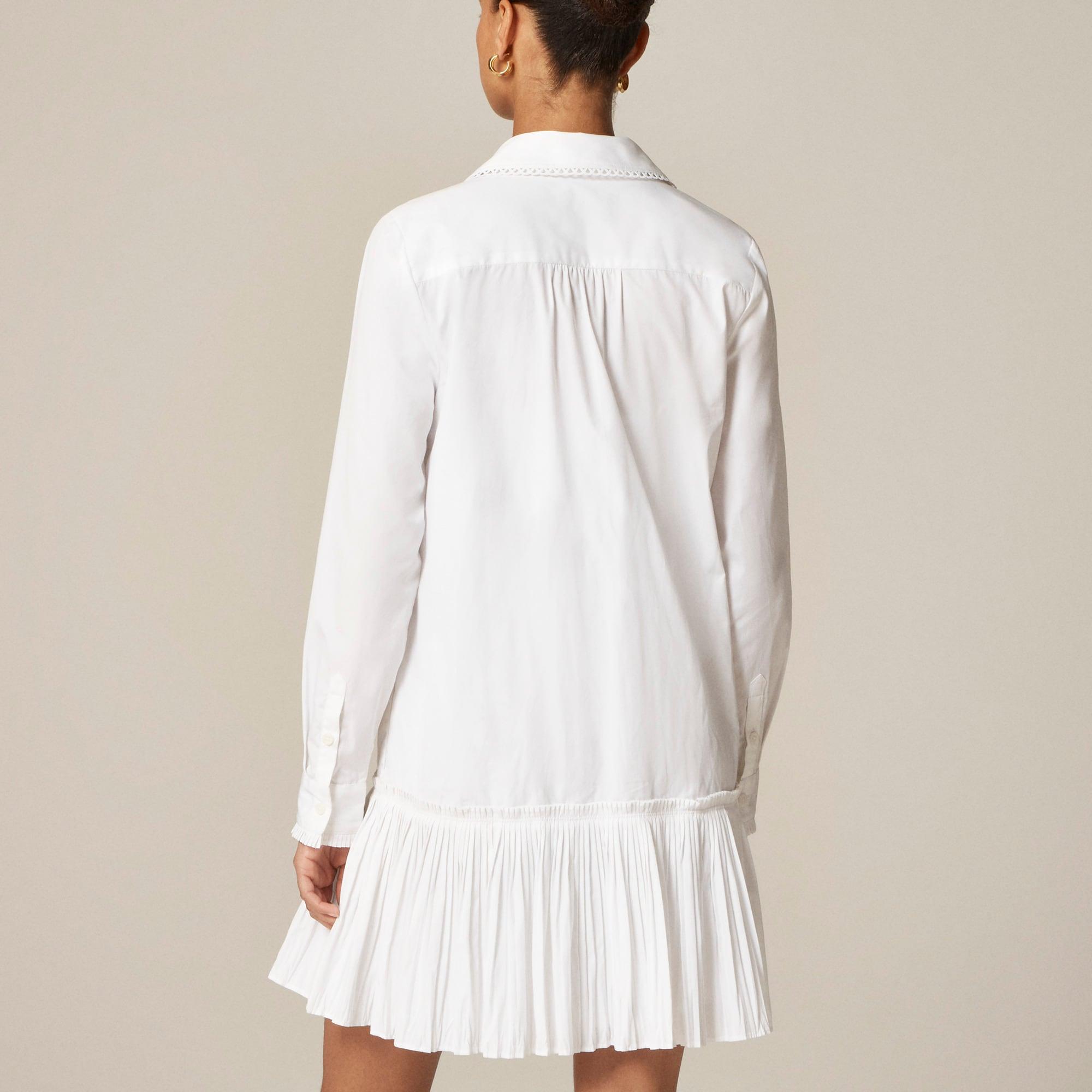 Amelia long-sleeve shirtdress in cotton poplin Product Image