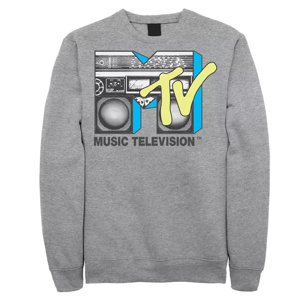 Big & Tall MTV Logo Black And Yellow Boombox Sweatshirt, Men's,  Product Image