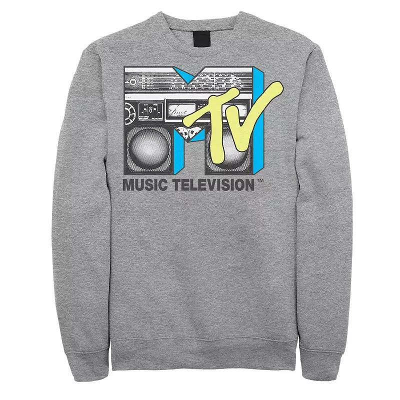 Big & Tall MTV Logo Black And Yellow Boombox Sweatshirt, Men's,  Product Image