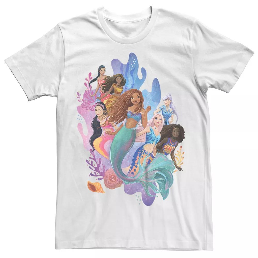 Disney's The Little Mermaid Big & Tall Live Action Mermaid Group Graphic Tee, Men's,  Product Image