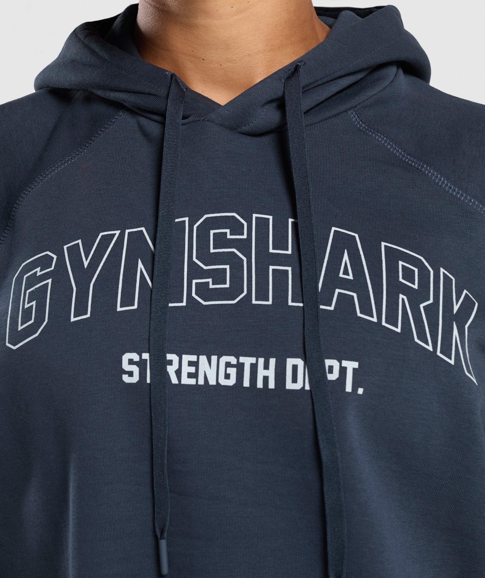Gymshark Strength Department Oversized Hoodie - Heavy Blue Female Product Image