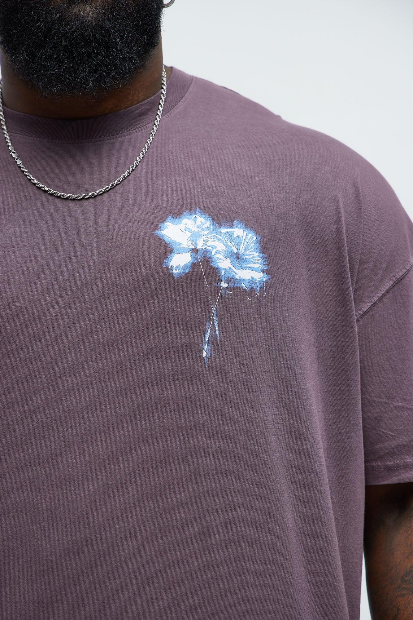 Cali Angel Oversized Short Sleeve Tee - Purple Product Image