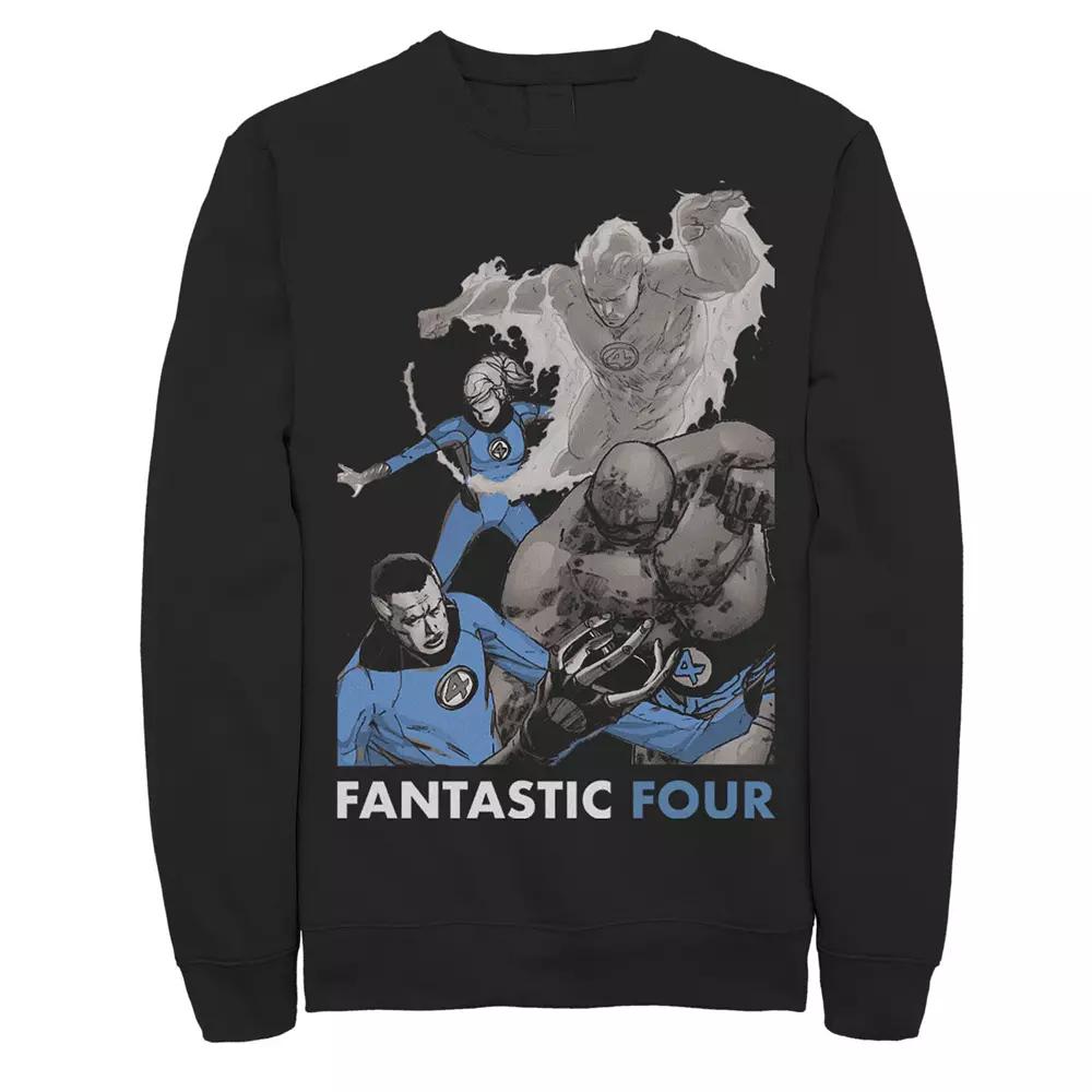 Men's Marvel Fantastic Four Group Shot Fight Mode Poster Sweatshirt,  Product Image