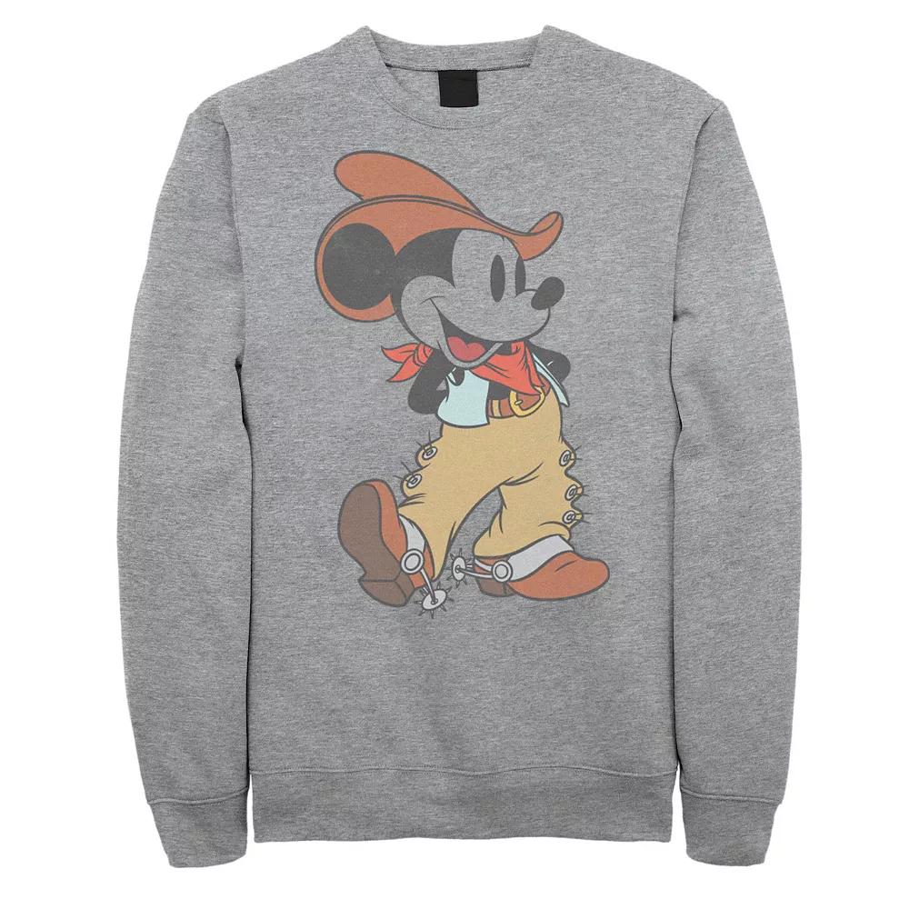 Disney's Mickey Mouse & Friends Big & Tall Western Mickey Graphic Fleece, Men's, Size: 3XL Tall, Athletic Grey Product Image