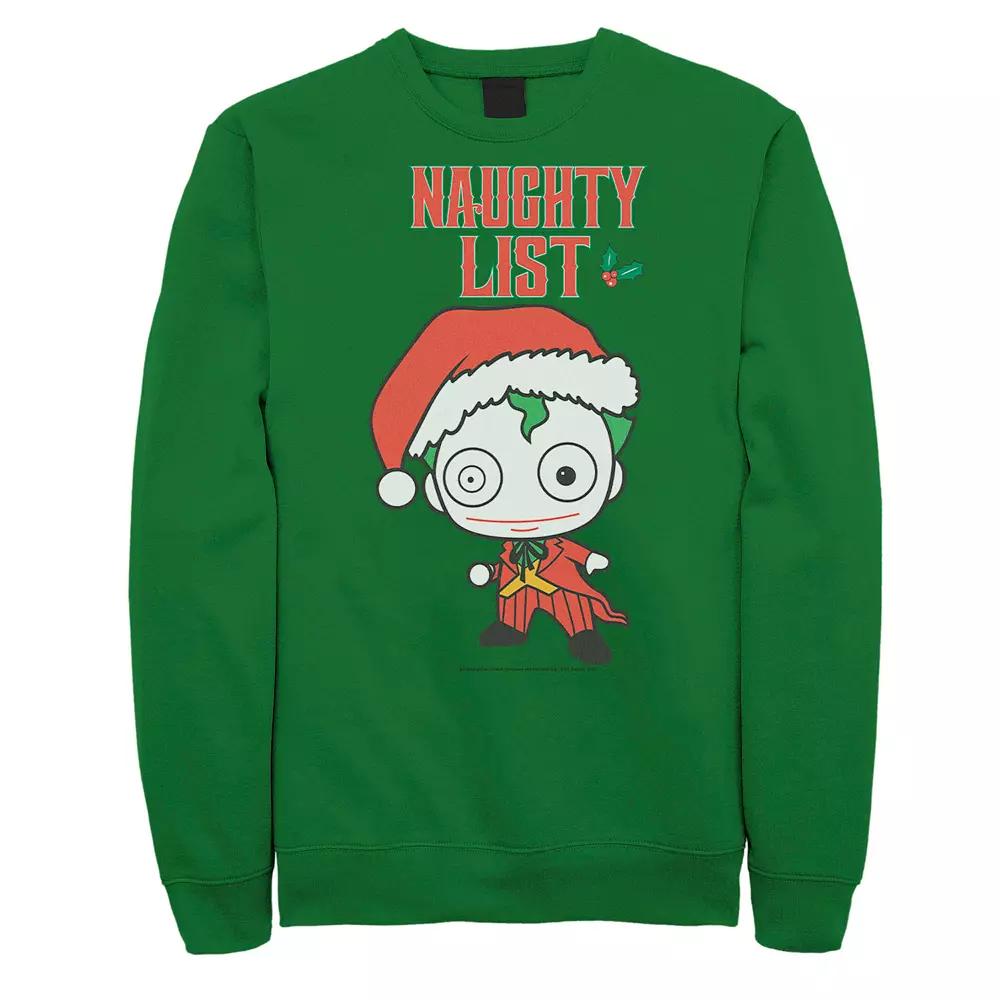 Men's DC Comics Batman Naughty List Joker Graphic Sweatshirt, Size: 3XL, Kelly Product Image