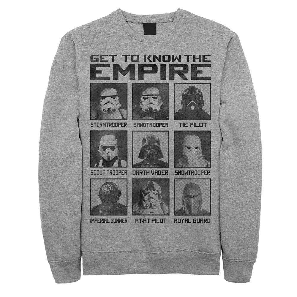 Men's Star Wars Storm Trooper Types Sweatshirt, Size: Large, Athletic Grey Product Image