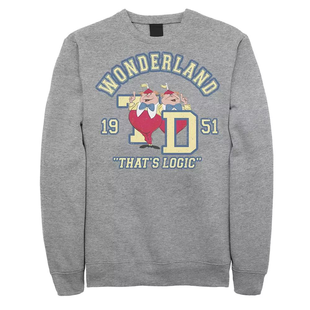 Disney's Alice In Wonderland Tweedledee Tweedledum Men's Collegiate Sweatshirt, Size: Medium, Athletic Grey Product Image