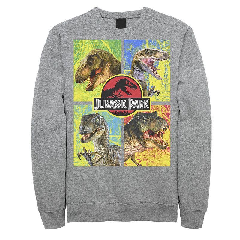 Men's Jurassic Park Four Different Dinosaur Faces Sweatshirt,  Product Image