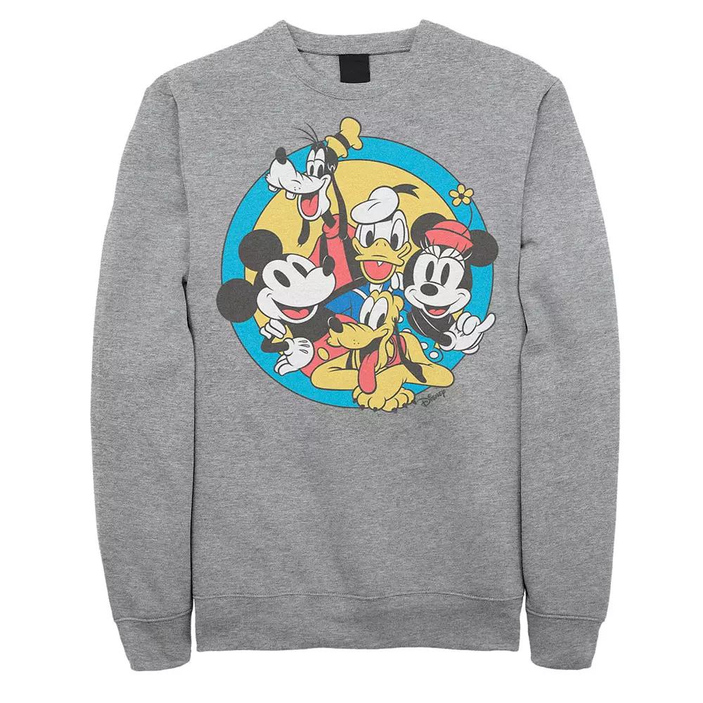 Men's Disney's Mickey And Friends Retro Group Shot Sweatshirt,  Product Image