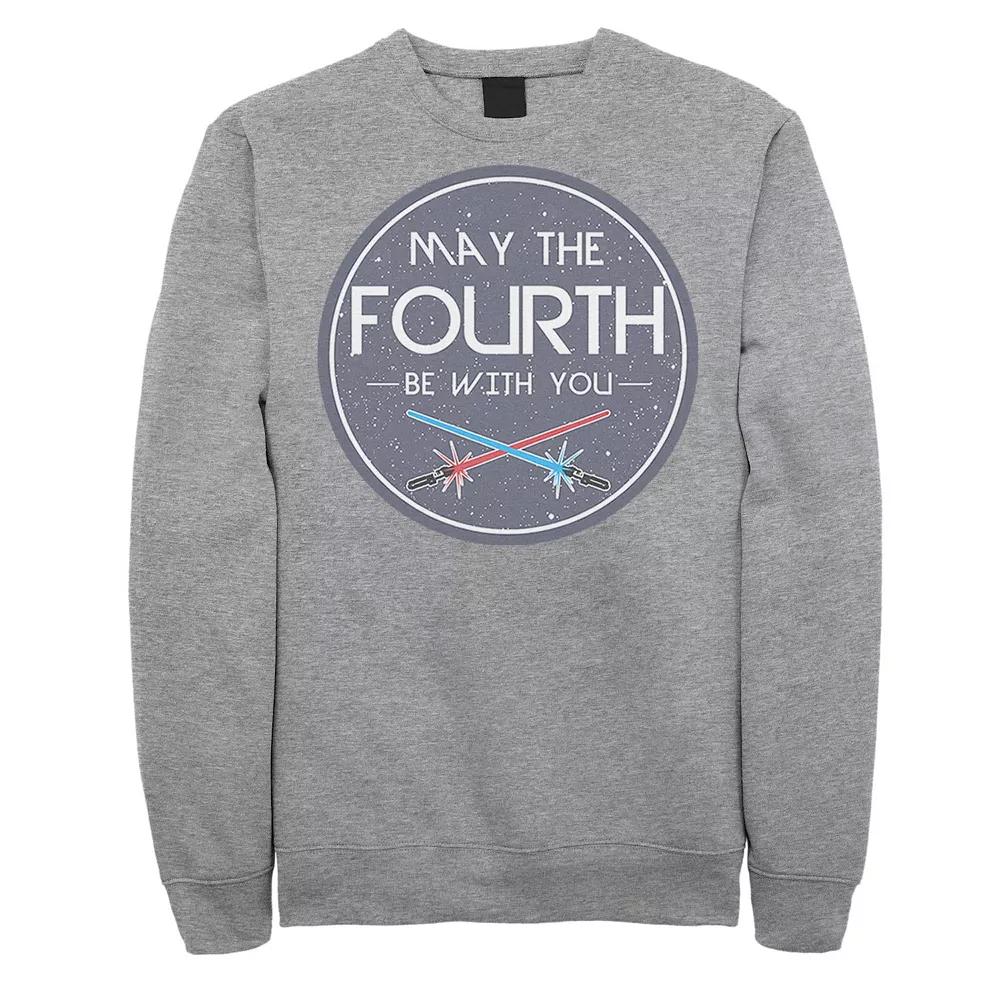 Men's Star Wars May The Fourth Be With You Crest Sweatshirt, Size: 3XL, Athletic Grey Product Image