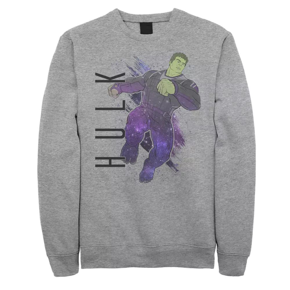 Men's Marvel Avengers Endgame Hulk Galaxy Paint Sweatshirt,  Product Image