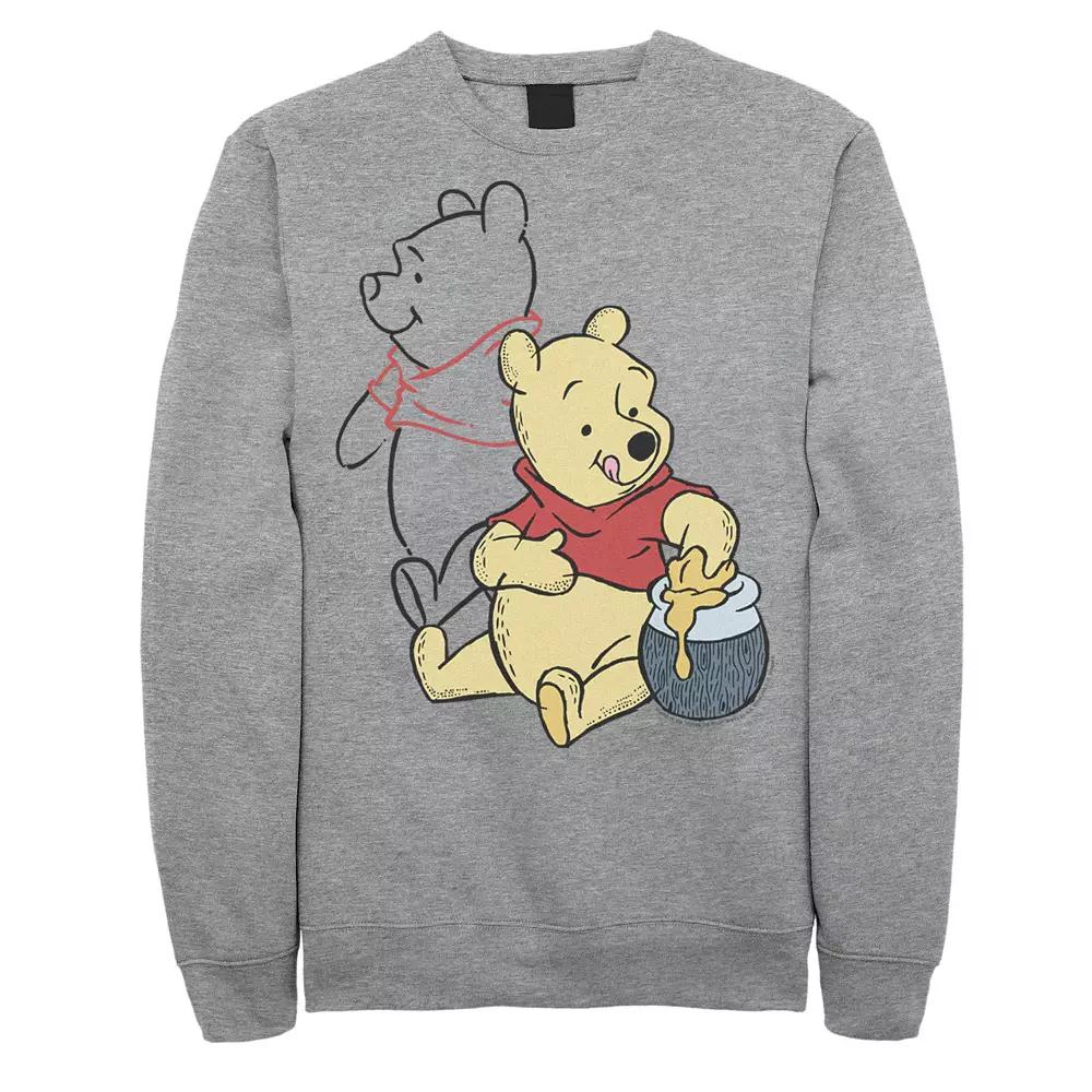 Disney's Big & Tall Winnie The Pooh Line Art Portrait Fleece, Men's,  Product Image