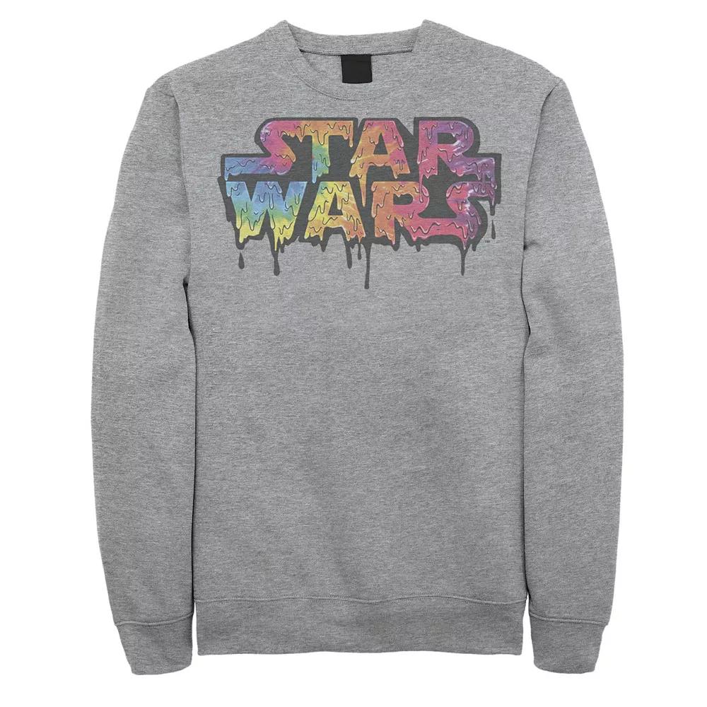 Men's Star Wars Tie-Dye Drip Logo Graphic Fleece Pullover,  Product Image