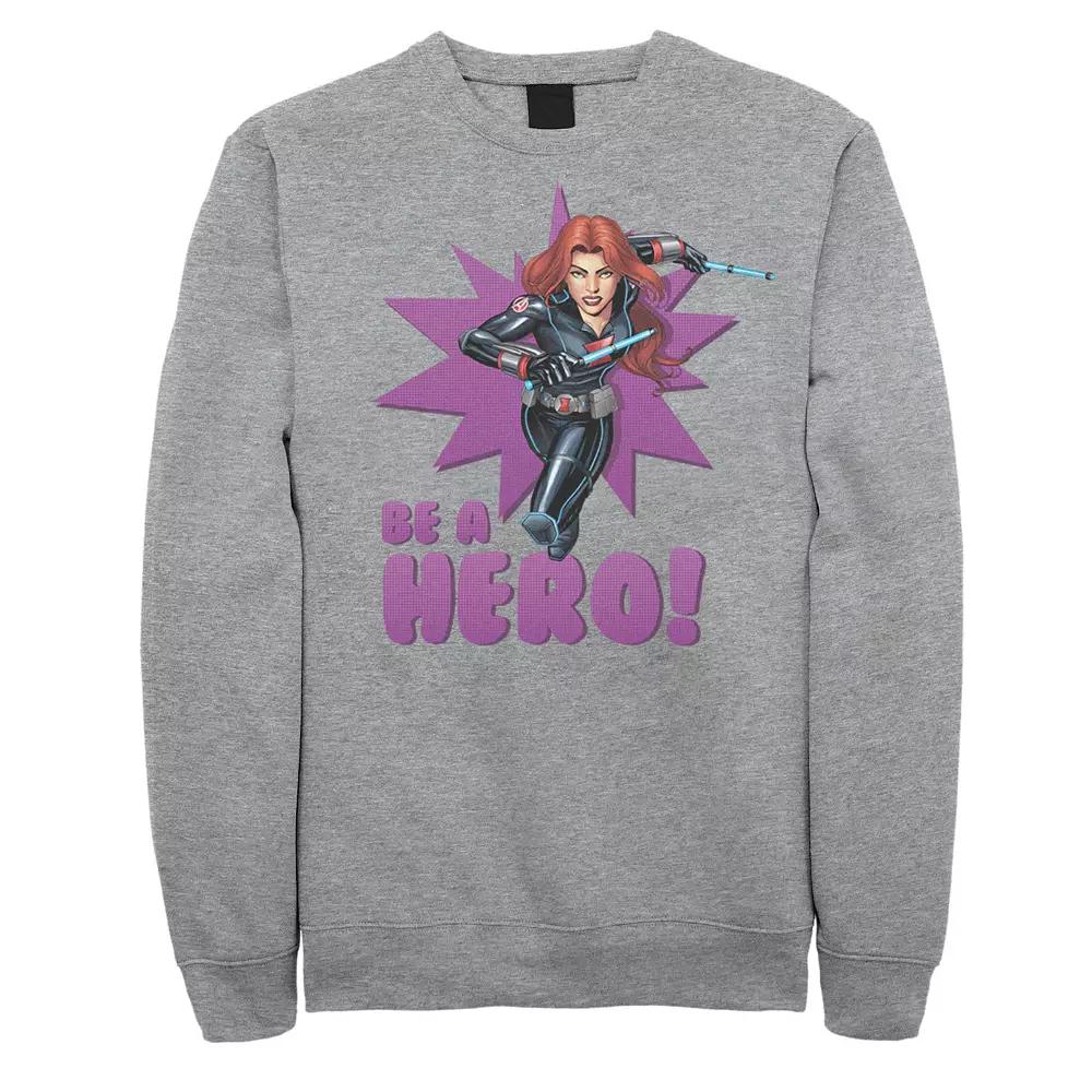 Men's Marvel Black Widow Avengers Assemble BE A HERO! Sweatshirt,  Product Image