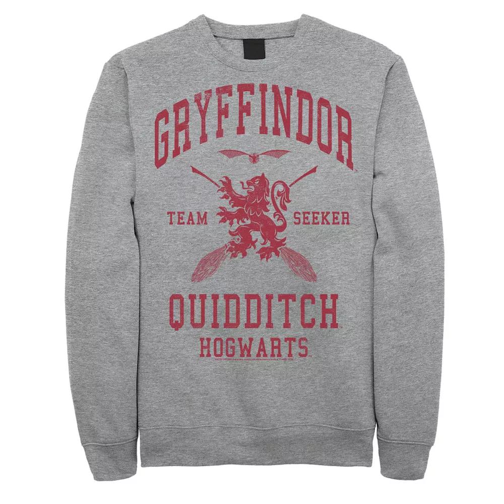 Men's Harry Potter Deathly Hallows 2 Gryffindor Quidditch Fleece Pullover,  Product Image