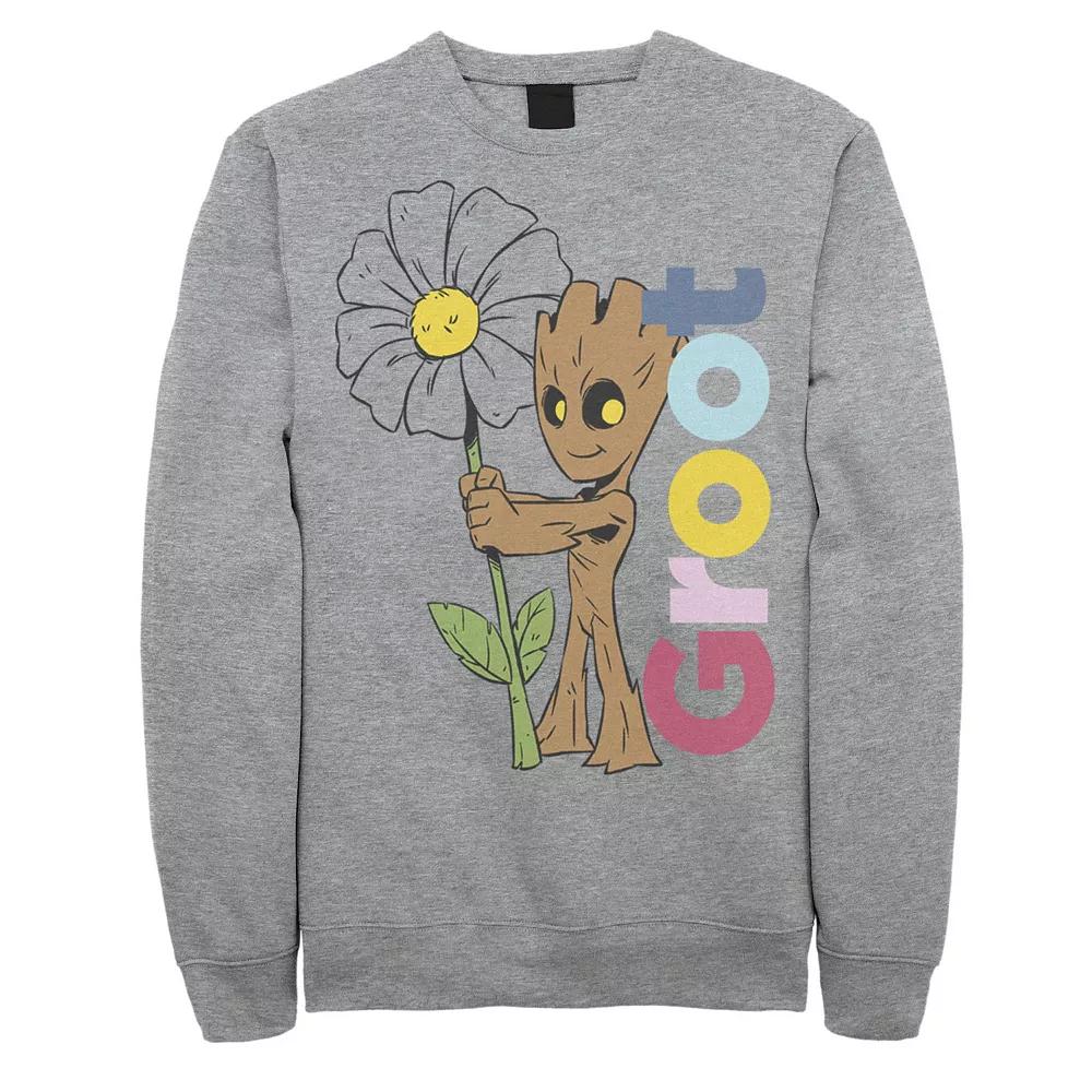 Men's Marvel Guardians Of The Galaxy Groot Flower Portrait Sweatshirt,  Product Image