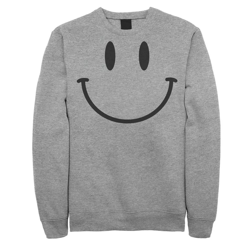 Men's Smiley Face Line Art Fleece, Size: 3XL, Athletic Grey Product Image