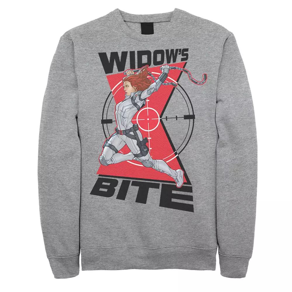 Men's Marvel Black Widow Animated Action Pose Sweatshirt,  Product Image