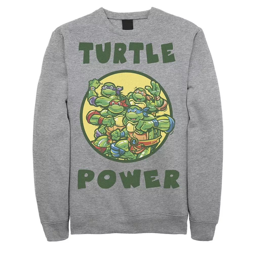 Big & Tall Nickelodeon Teenage Mutant Ninja Turtles Turtle Power Badge Fleece Sweatshirt, Men's,  Product Image