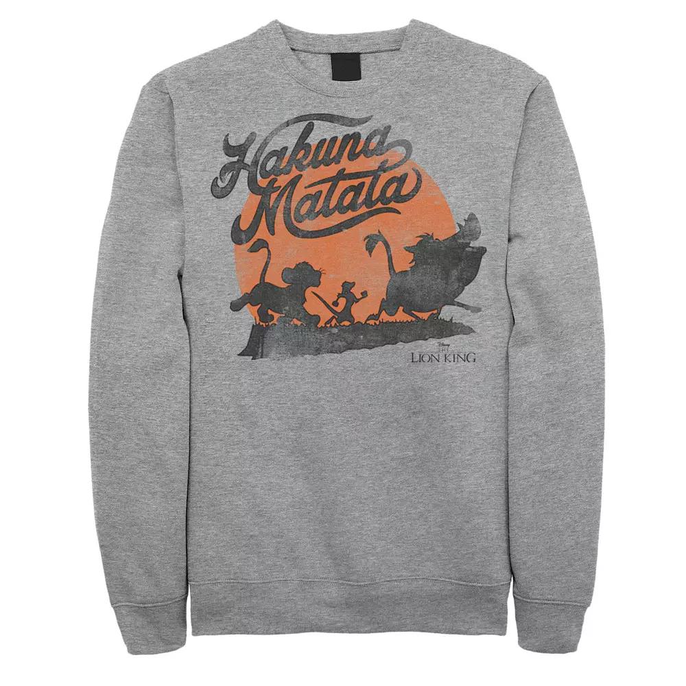 Disney's The Lion King Hakuna Matata Orange Sunset Vintage Men's Sweatshirt,  Product Image