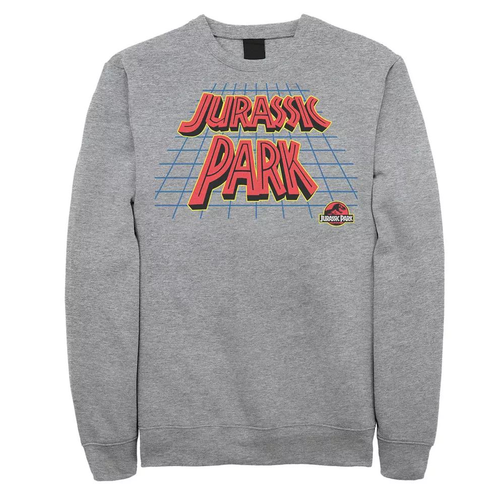 Men's Jurassic Park Tilted Retro Grid Logo Sweatshirt,  Product Image