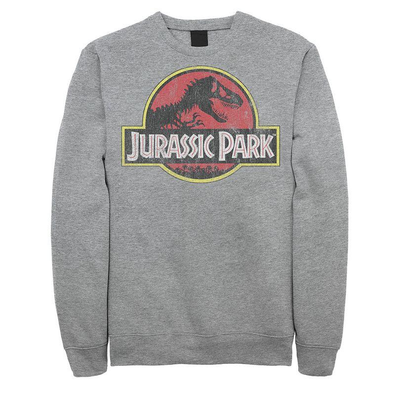 Men's Jurassic Park Distressed Original Park Logo Fleece Pullover,  Product Image