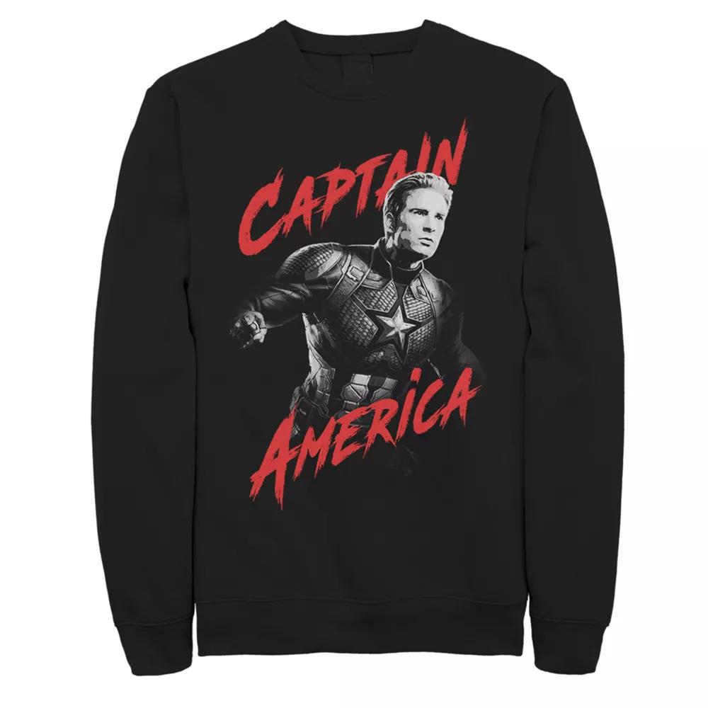 Men's Marvel Captain America Action Pose Sweatshirt,  Product Image