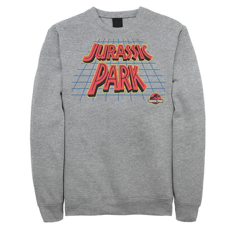 Men's Jurassic Park Tilted Retro Grid Logo Sweatshirt,  Product Image