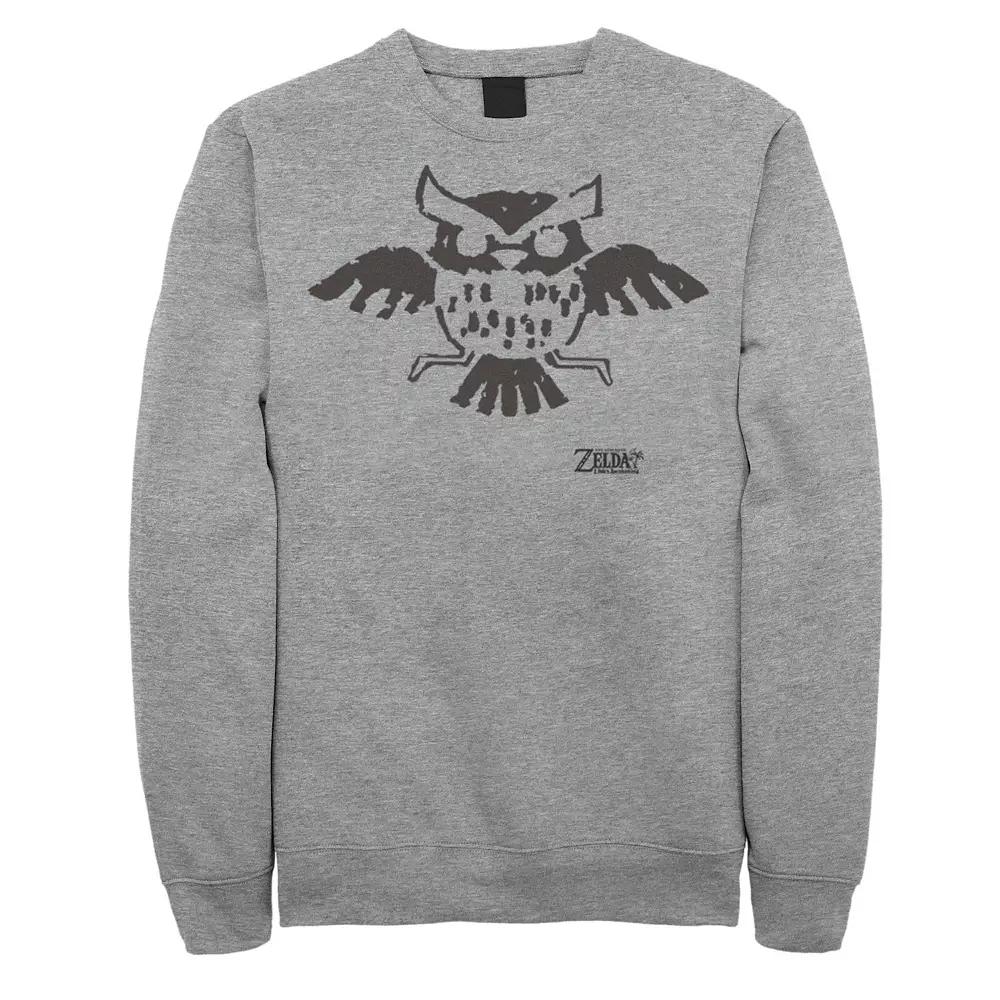 Men's Nintendo Legend Of Zelda Links Awakening Owl Glyph Graphic Fleece Pullover,  Product Image